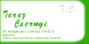 terez csernyi business card